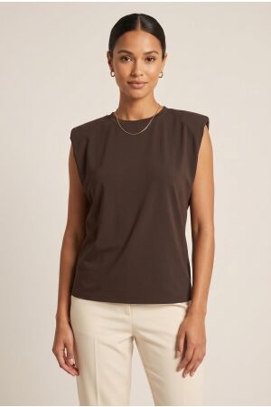 Azzurro Azzurro top a-8600 Tops en Singlets dark brown