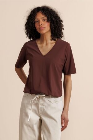 Studio Anneloes Studio Anneloes vicky shirt 13967 T-shirt Korte mouw 8600 chestnut