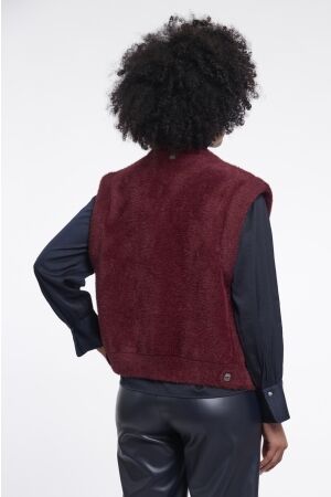 Rino & Pelle Rino & Pelle short waistcoat elona.5002611 Vest sangria