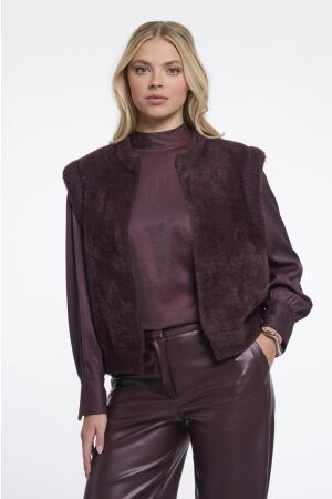Rino & Pelle Rino & Pelle short waistcoat elona.5002611 Vest fudge cloak