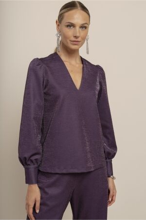 Studio Anneloes Studio Anneloes crisje top 14464 T-shirt Lange mouw 3801 blackberry/silver