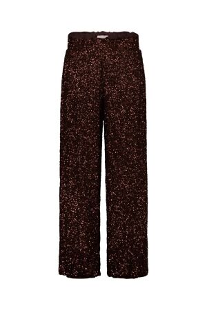 Studio Anneloes Studio Anneloes darielle sequin balloon trousers 14473 Broek 8700 espresso