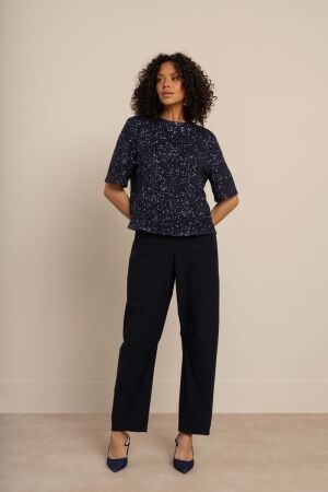 Studio Anneloes Studio Anneloes princess sequins top 14476 T-shirt Korte mouw 6503 navy
