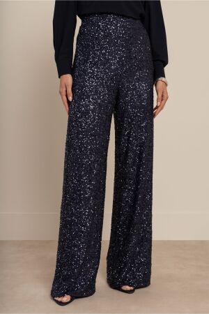 Studio Anneloes Studio Anneloes lexie sequin trousers 14477 Broek 6503 navy