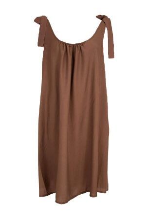 Azzurro Azzurro dress a-7361 Jurken dark brown
