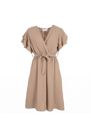 Azzurro Azzurro dress a-8798 Jurken beige