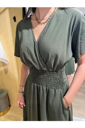 Azzurro Azzurro dress a-7111-1 Jurken army green