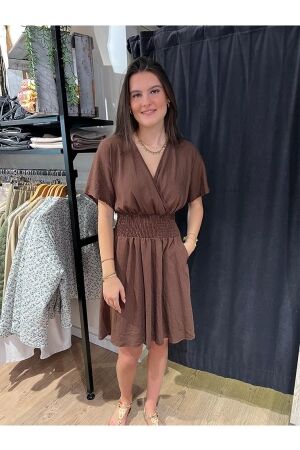 Azzurro Azzurro dress a-7111-1 Jurken dark brown