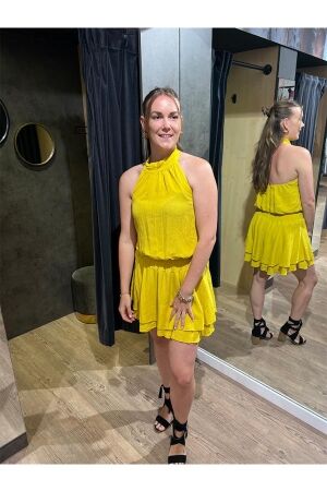 Rammani Rammani jurk kort 41841 Jurk yellow