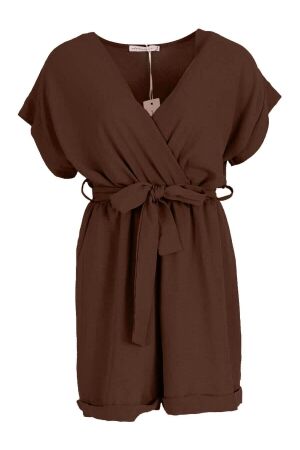 Azzurro Azzurro jumpsuit a-7220 Jumpsuit d.brown