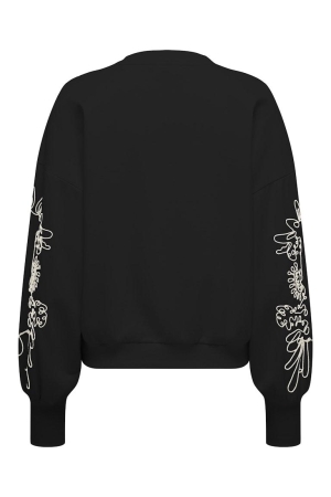 Only Only onlbrooke l/s o-neck detail swt Sweater black