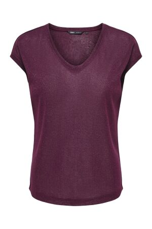 Only Only onlsilvery s/s v neck lurex top jrs noos T-shirts fig