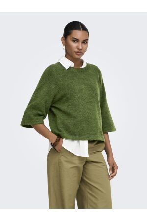 Only Only onlsimoni 3/4 pullover knt noos Trui forest night melange