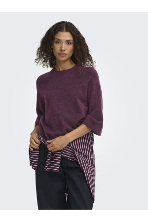 Only Only onlsimoni 3/4 pullover knt noos Trui mauve wine melange