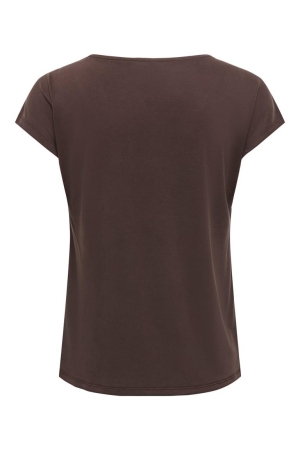 Only Only onlfree s/s mod.v-neck top jrs noos Tops en Singlets coffee bean