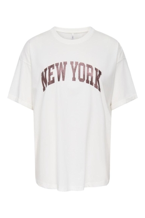 Only Only onlvivvi s/s lovely top cs jrs T-shirts cloud dancer