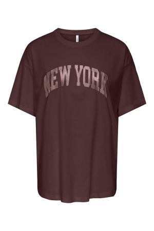 Only Only onlvivvi s/s lovely top cs jrs T-shirts deep mahogany