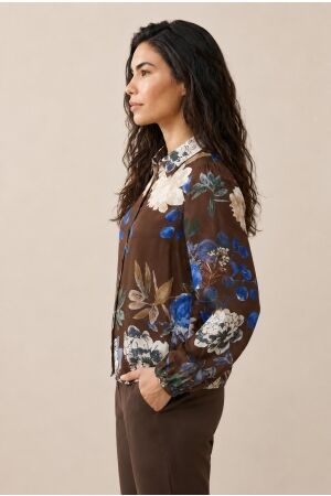 Helena Hart Helena Hart blouse farah print 7887 Blouse choco