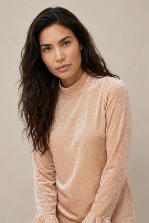Helena Hart Helena Hart pull paillet 7885 T-shirt Lange mouw nude