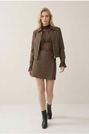 Helena Hart Helena Hart rok clan lano g. ruit 7897 Skort choco