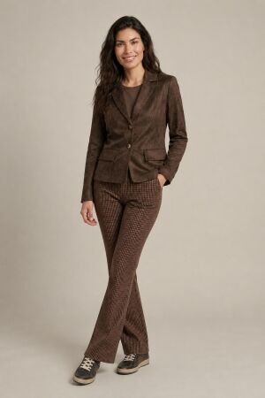 Helena Hart Helena Hart broek flair lano g. ruit 7852 Flared choco