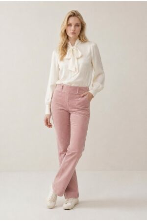 Helena Hart Helena Hart broek flair velvet 7559 Flared pink