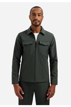 No- Excess No- Excess overshirt full zipper stretch sedoc n5104 Overshirt dark steel