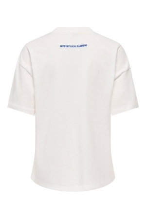 Only Only onllight s/s top box jrs T-shirts cloud dancer