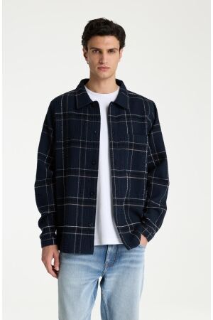 Chasin Chasin jaxon grid Vest e6025 - navy blazer