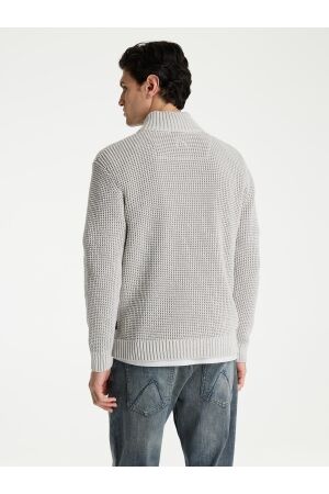 Chasin Chasin oliver dual half zip Trui e8007 - glacier grey