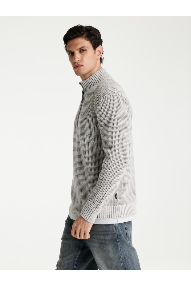 Chasin OLIVER DUAL HALF ZIP E8007 - glacier grey