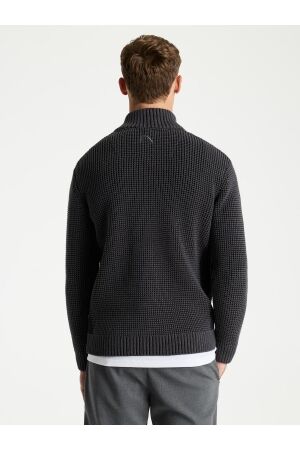 Chasin Chasin oliver dual half zip Trui e9002 - black oyster