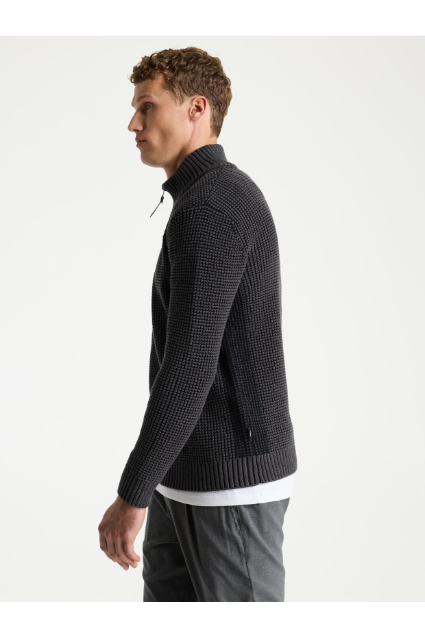 Chasin OLIVER DUAL HALF ZIP E9002 - black oyster