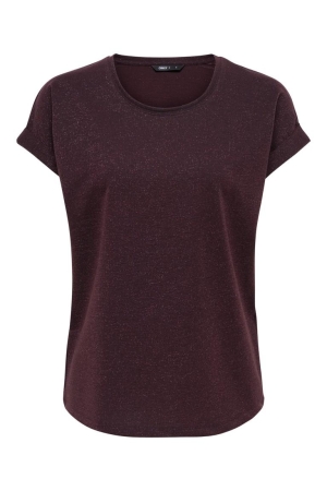 Only Only onlmoster glitter s/s top noos jrs Tops en Singlets fudge