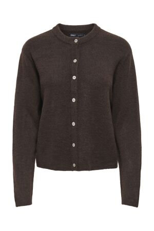 Only Only onlsimoni l/s o-neck cardigan knt noos Vest coffee bean melange