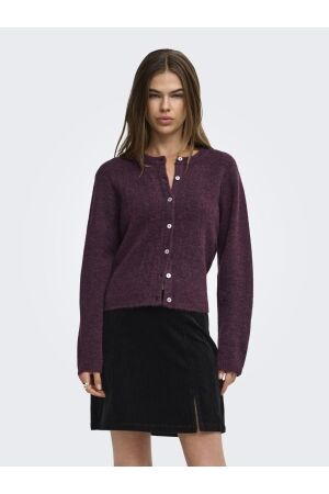 Only Only onlsimoni l/s o-neck cardigan knt noos Vest mauve wine