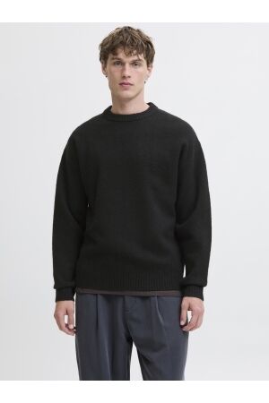 Jack & Jones Jack & Jones jjesoho ollie knit crew neck sn Trui black
