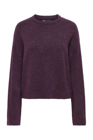 Only Only onlsimoni l/s o-neck pullover knt noos Trui mauve wine melange