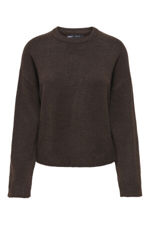Only Only onlsimoni l/s o-neck pullover knt noos Trui coffee bean