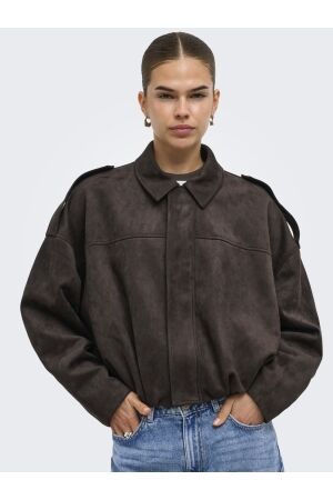 Only Only onlmoon-stina faux suede bomber pnt noos Jackets chocolate torte