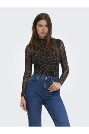 Only Only onlerica mesh l/s top jrs noos T-shirt Lange mouw raw umber