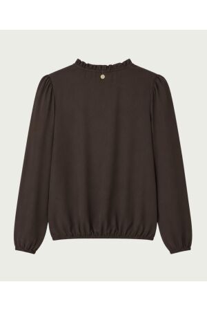 Elvira Casuals Elvira Casuals blouse ava e4 26-009 Blouse dark coffee