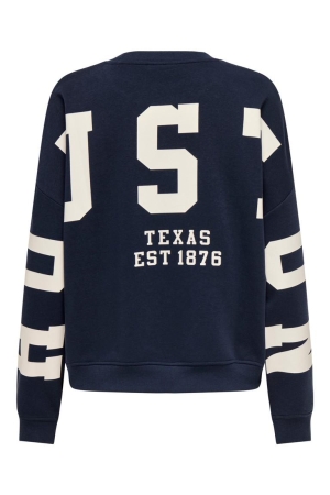 Only Only onlsweat l/s back/sleeve print swt noos 15356793 Sweater night sky birch houston print