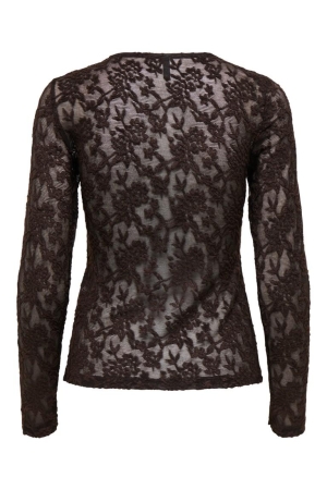 Only Only onlblaise l/s top jrs 15356155 T-shirt Lange mouw coffee bean