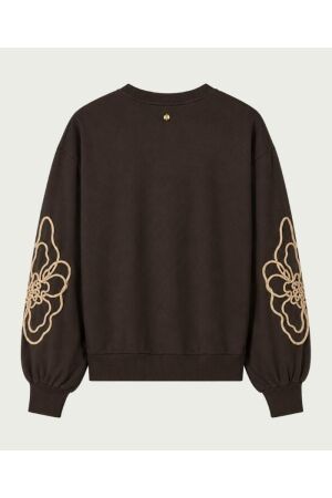 Elvira Casuals Elvira Casuals sweater liora e4 26-045 Sweater 668 dark coffee
