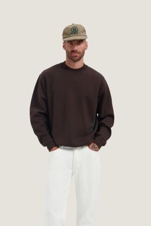 DSTREZZED DSTREZZED ds_percy mockneck 406068 Trui 799 dk. brown