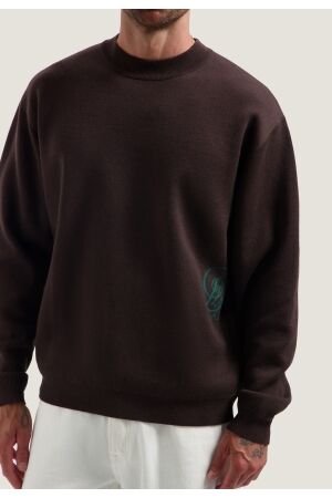 DSTREZZED DSTREZZED ds_percy mockneck 406068 Trui 799 dk. brown