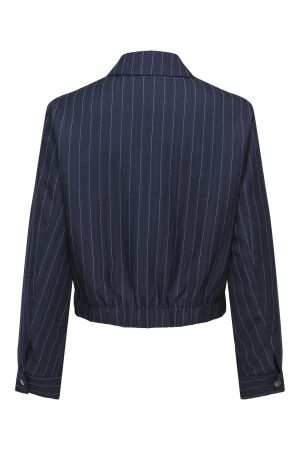 Only Only onlaline l/s pinstripe bomber jacket tlr 15378803 Jackets night sky white pinstripe