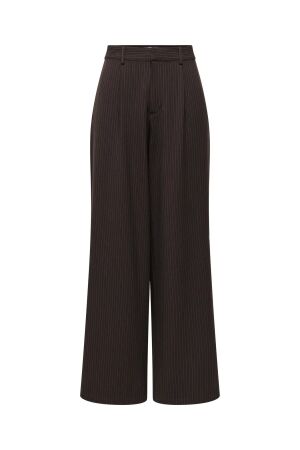 Only Only onlzina mw wide pinstripe pant tlr 15382217 Broek mole light gray pinstripe