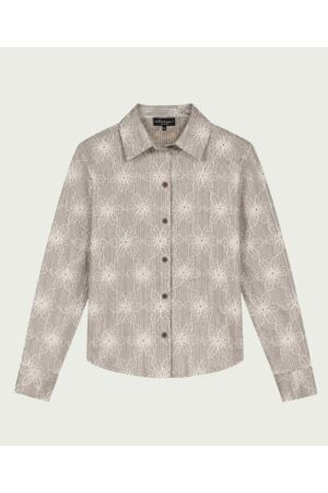Elvira Casuals Elvira Casuals blouse fallon e4 26-018 Blouse 371 striped coffee